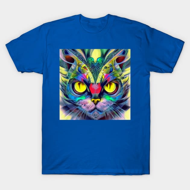 Abstract Cat Vanitas 1 T-Shirt by Au Fait Apparel 